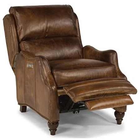 Traditional Power High-Leg Recliner with Power Headrests